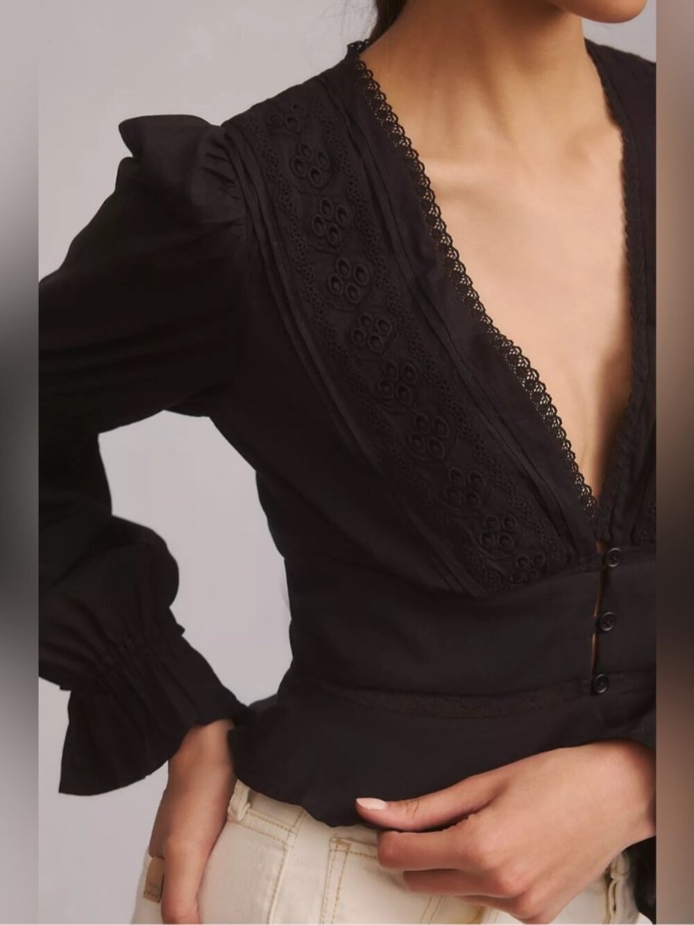 Reformation black Meadowlark Top xs 0 - Picture 4 of 16